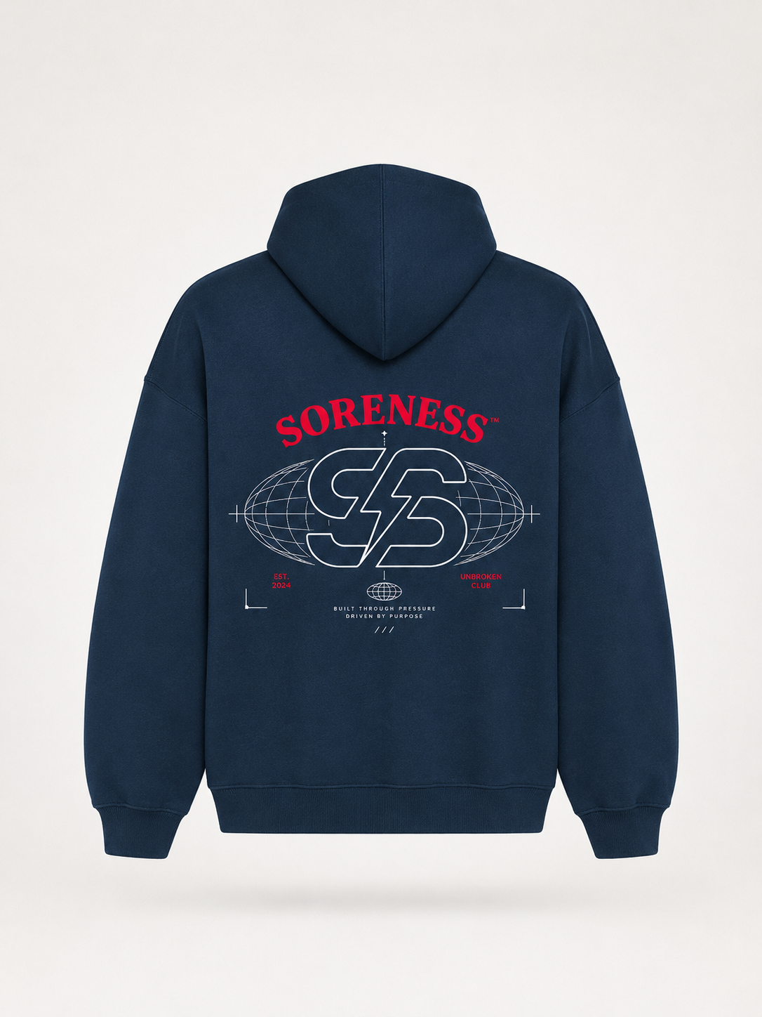 UNBROKEN WORLD HOODIE MARINO